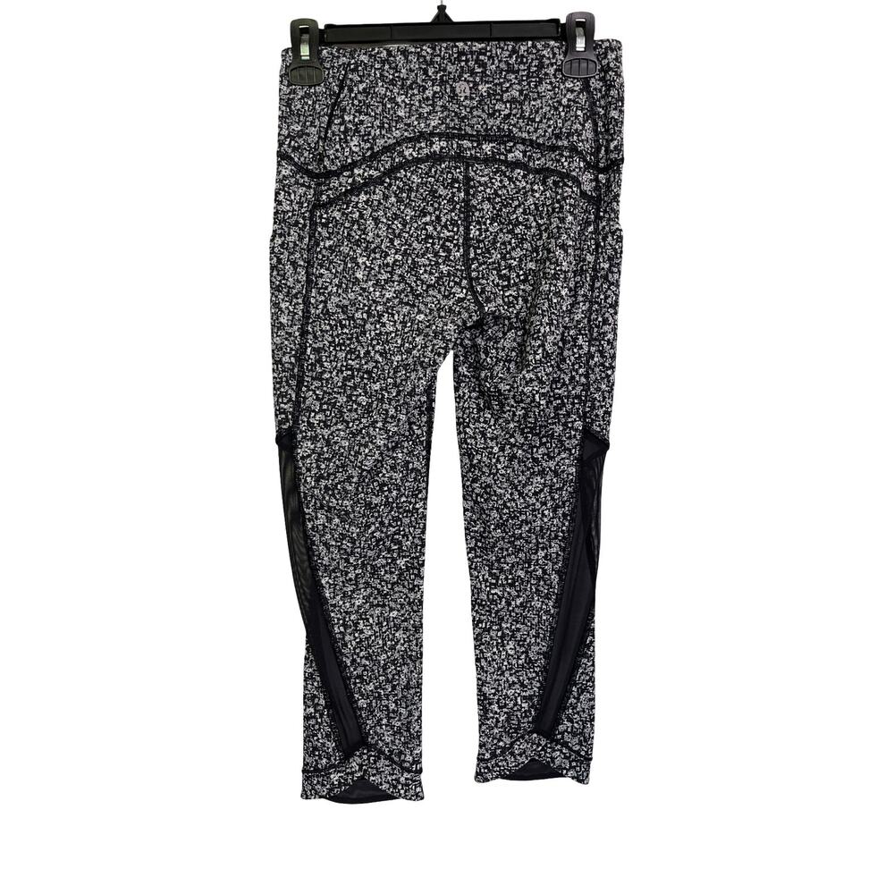 Lululemon Sole Training Mesh Crop Leggings 22" Daisy Dust Floral Black 6